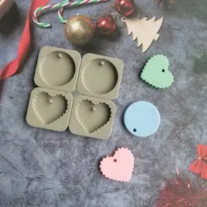 Silicone Aromatherapy Wax Diffuser Mould circle and heart