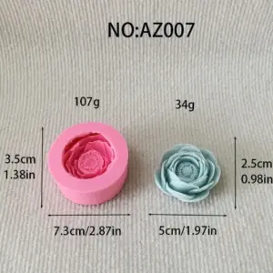 3D peony flower Silicone mould style 10