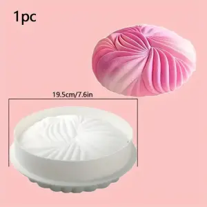 3D Round Spiral Swirl Entremet Silicone Mould for Baking