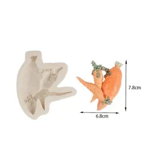 Carrot Silicone Mould for Fondant, Chocolate & Cake Decoration
