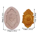 European Retro Rose Photo Frame Silicone Mould for Fondant, Chocolate & DIY Crafts