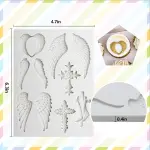 11 Cavity Angel Wings & Cross Silicone Mould for Fondant, Chocolate, Resin & Clay