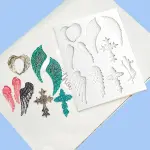 11 Cavity Angel Wings & Cross Silicone Mould for Fondant, Chocolate, Resin & Clay