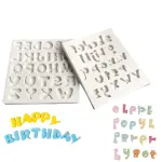 2 pcs Fly Leaf Creative Letter Upper and Lower case Alphabet Silicone mould