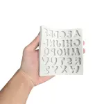 2 pcs Fly Leaf Creative Letter Upper and Lower case Alphabet Silicone mould