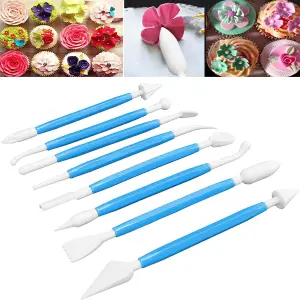 DIY Baking Tools,Eight Carving Pens Cake Sculpting Modeling Tools Removable Design for Decorate Fondant Cakes for Make Cakes with Various Patterns