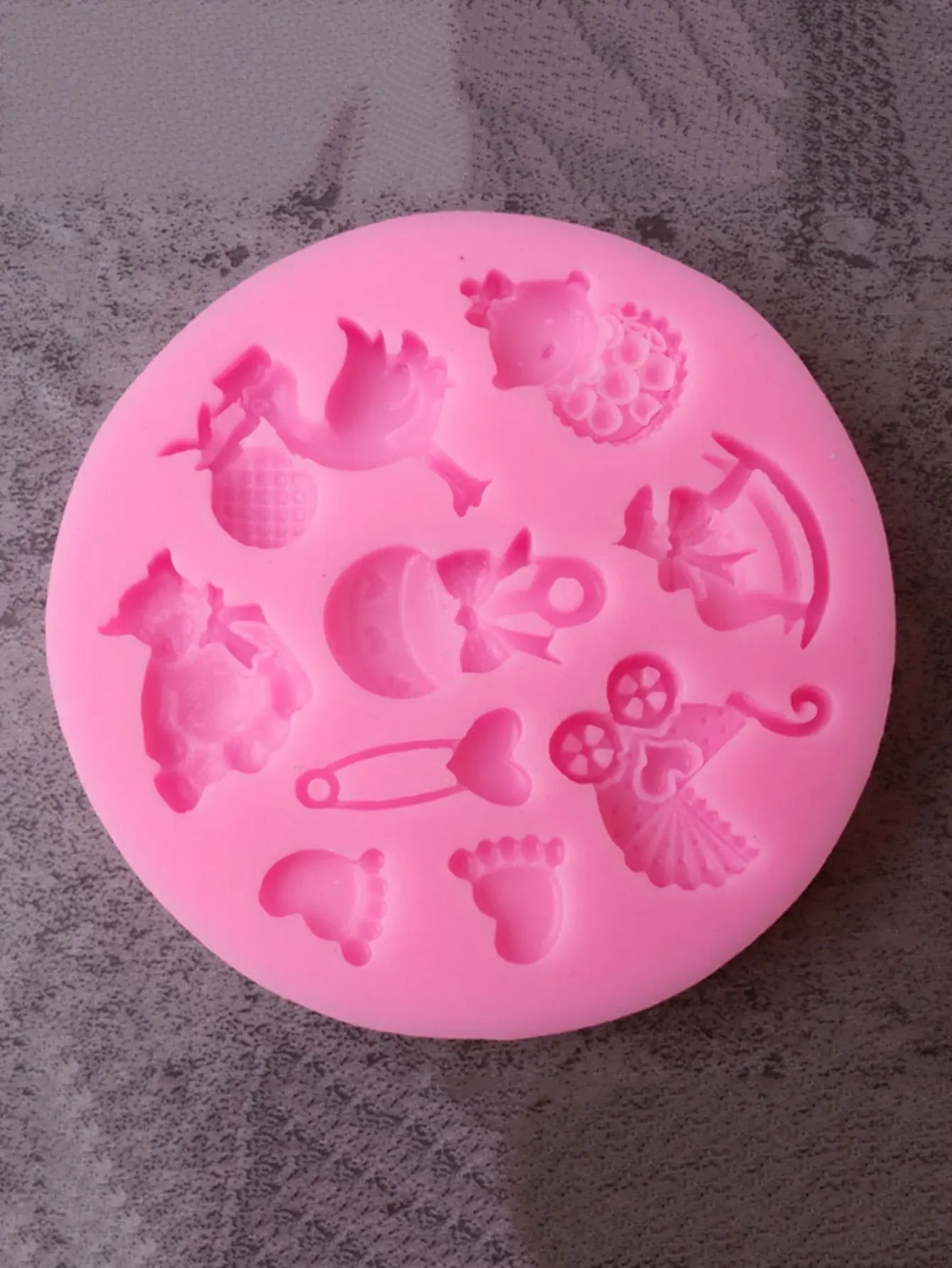Baby shower theme silicone Fondant mould
