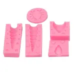 1 set of eye,horns ,ears unicorn fondant silicone mould set