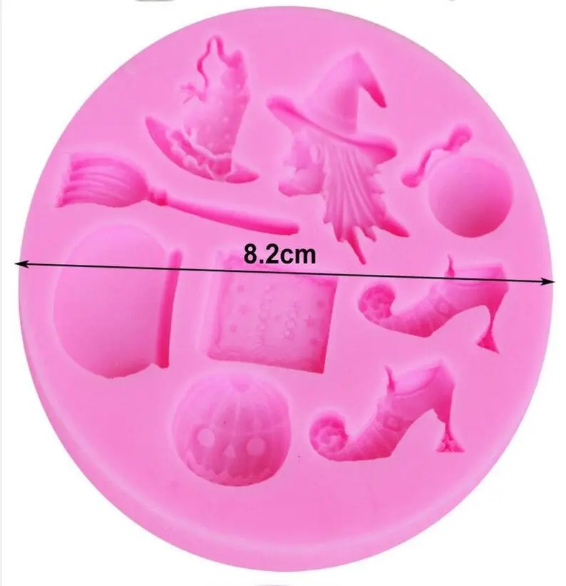 Witchcraft theme,Witch Mould halloween silicone fondant mould
