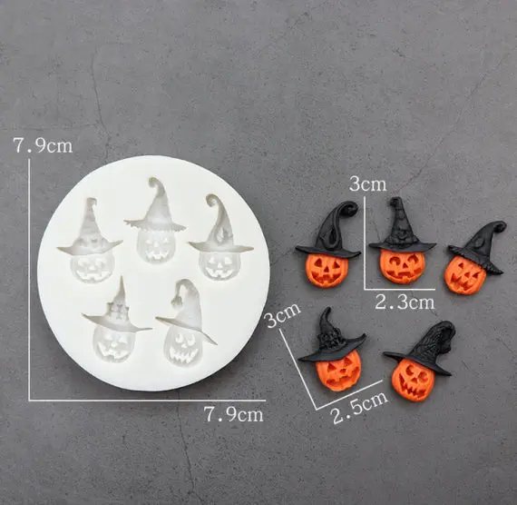 Witch pumpkin Fondant Mold
