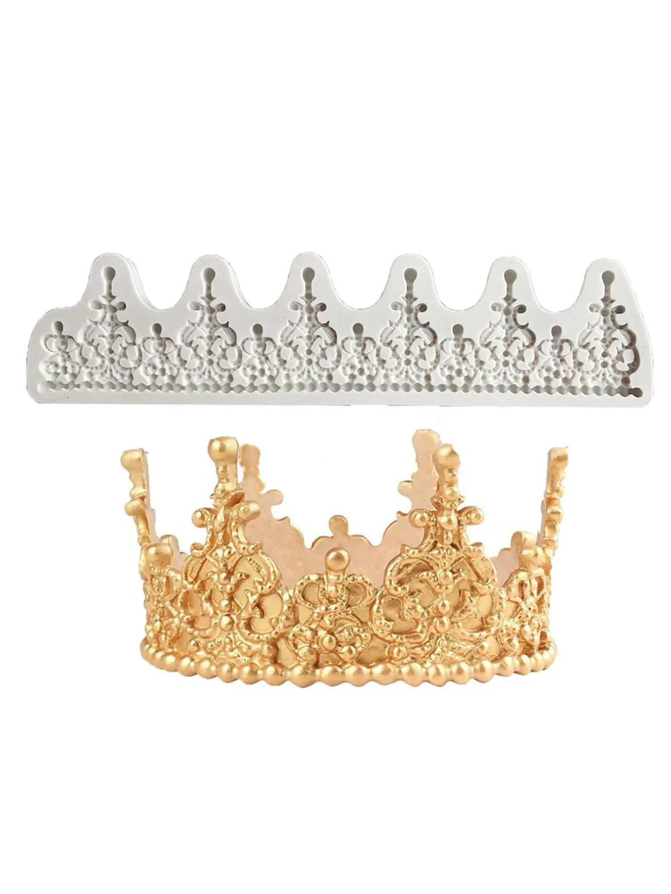 Classic Crown Design DIY Silicone fondant Mould