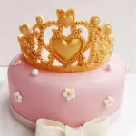 Heart Crown Design Silicone fondant Mould