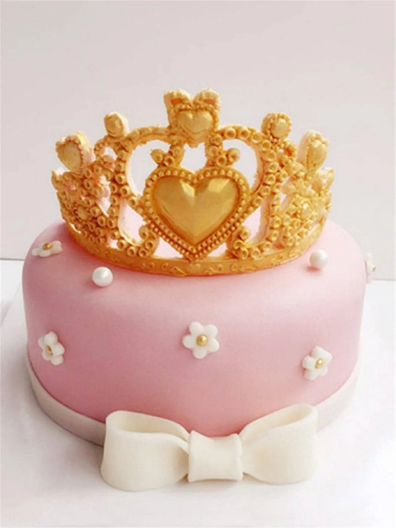 Heart Crown Design Silicone fondant Mould