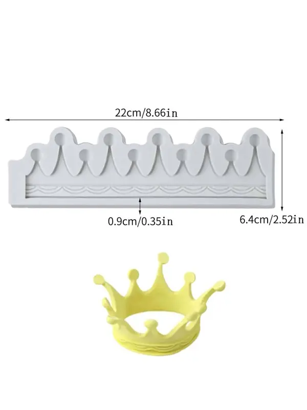 3D Crown Design Marzipan Silicone Mould