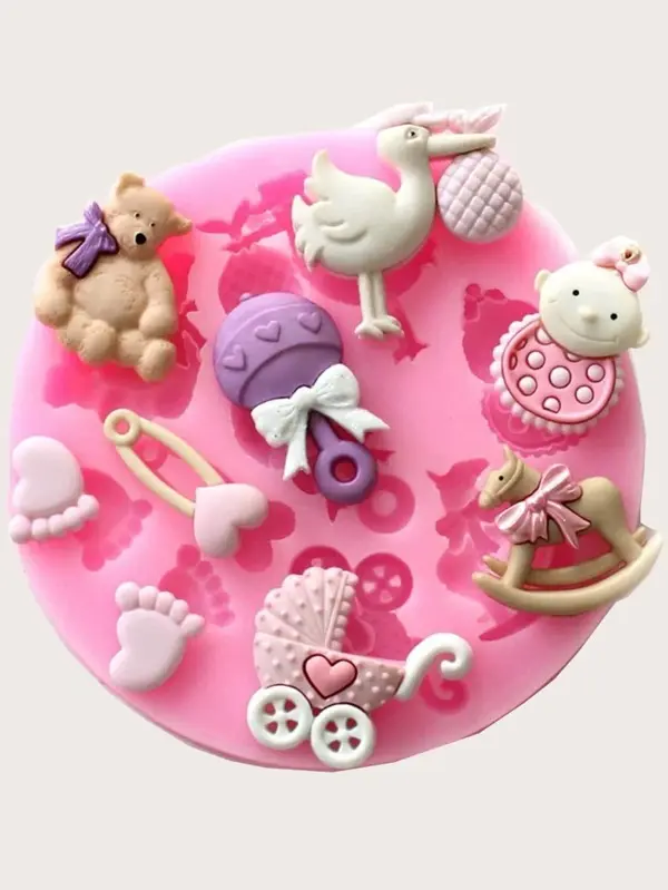 Baby shower theme silicone Fondant mould