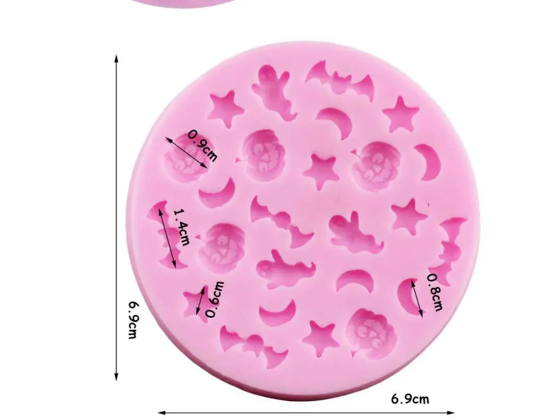 Pumpkin,bat,ghost halloween theme Silicone fondant chocolate mould