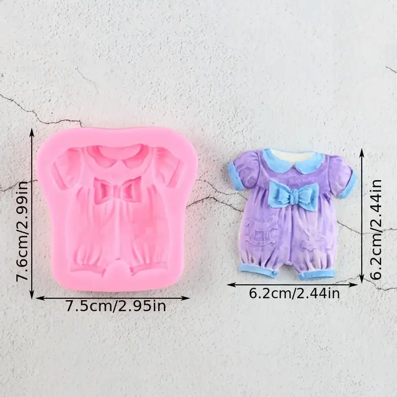 Toddlers Clothes baby shower,new born Silicone Mould