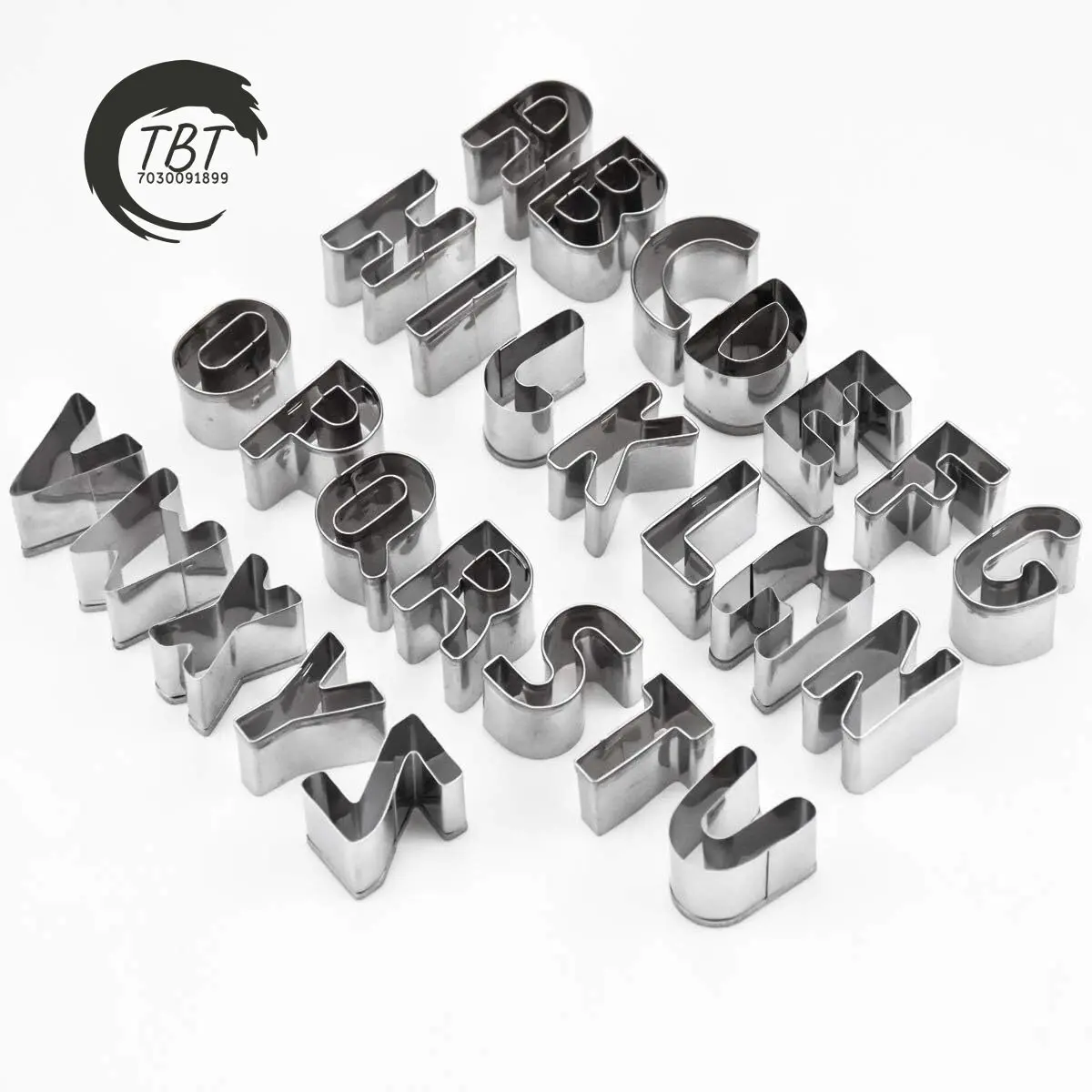 Stainless Steel Alphabet Cookie And Fondant Cutter