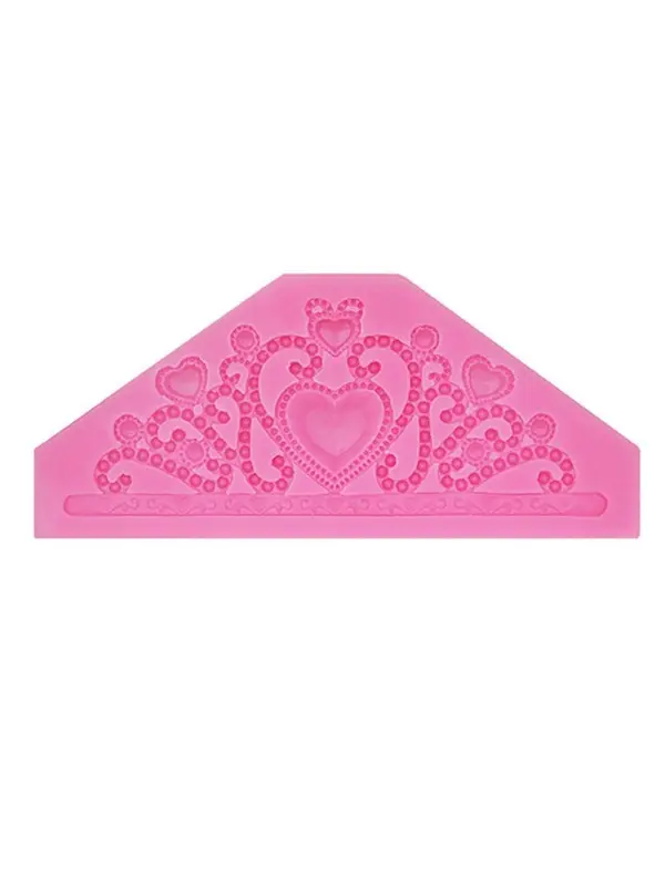 Heart Crown Design Silicone fondant Mould