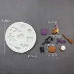 Witchcraft theme,Witch Mould halloween silicone fondant mould