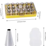 Cake Decorating Tips,Piping Tips,Pastry Tips,Cake Piping Set,Piping Nozzles,Cake Decorating Supplies with Tip Coupler,Cake Decorating Tools for Cookie Icing,Cake,Cupcake,18 Pack