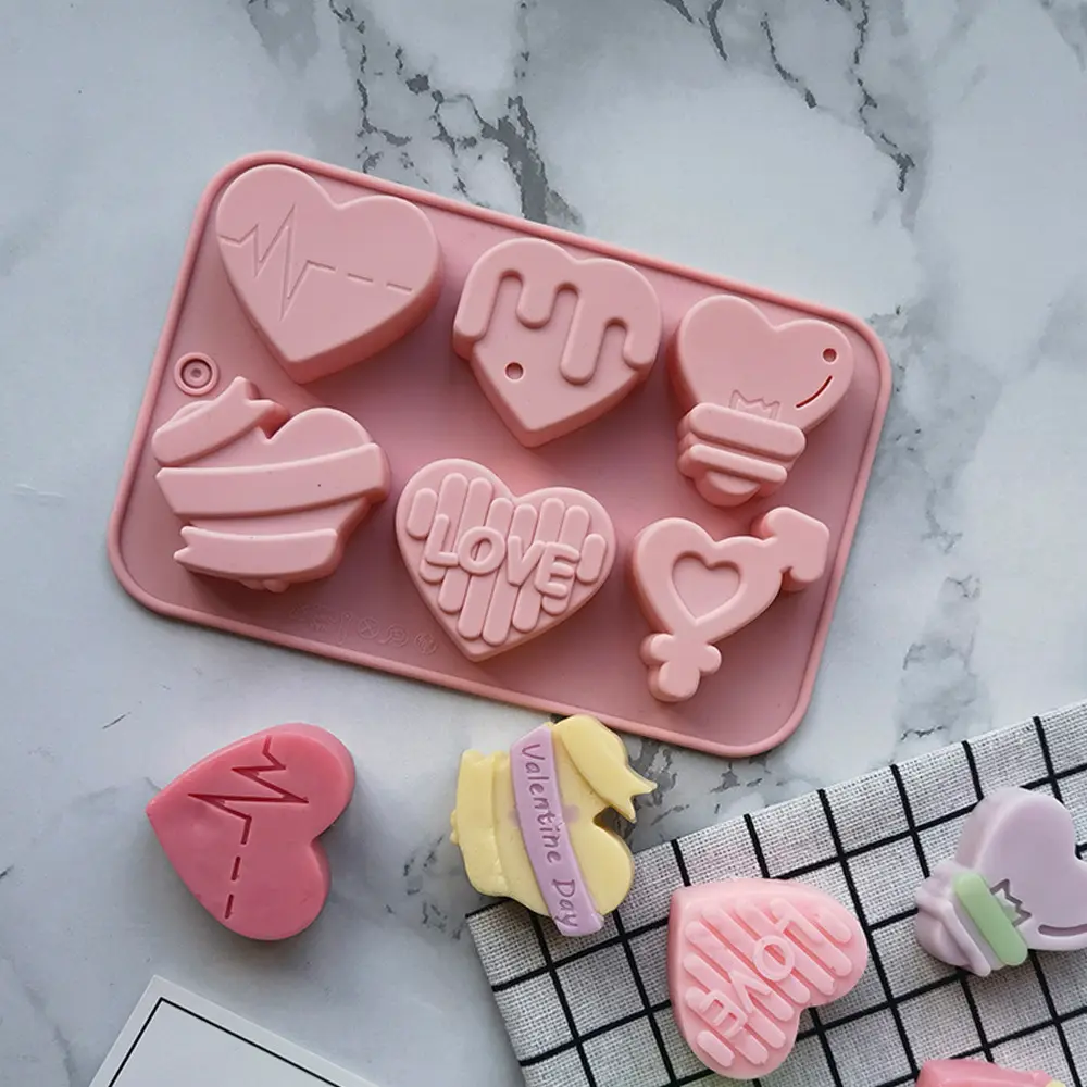 Silicone Chocolate Mold-Heart-Shaped Cake,Chocolate,soap,candle Making Mould