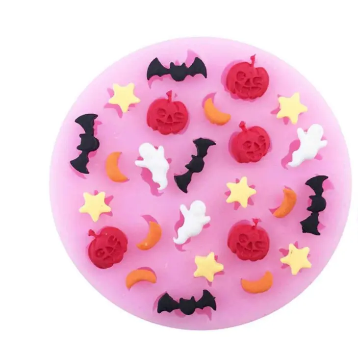 Pumpkin,bat,ghost halloween theme Silicone fondant chocolate mould
