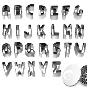 Stainless Steel Alphabet Cookie And Fondant Cutter