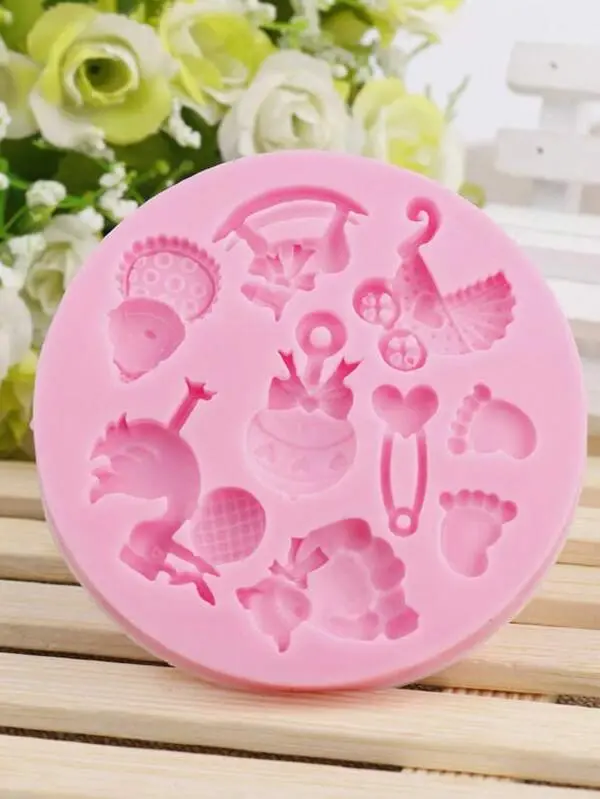 Baby shower theme silicone Fondant mould