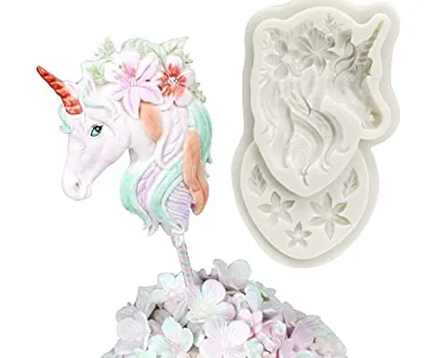 Silicone Unicorn Head Fondant Mould Gumpaste Mould Cake Decorating