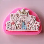 Happy Birthday Crown & Candle Shaped Silicone Mould