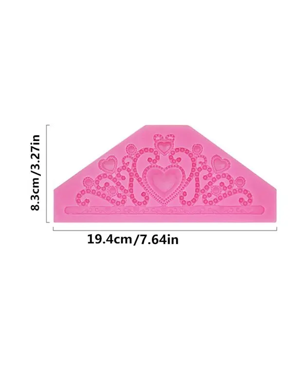 Heart Crown Design Silicone fondant Mould