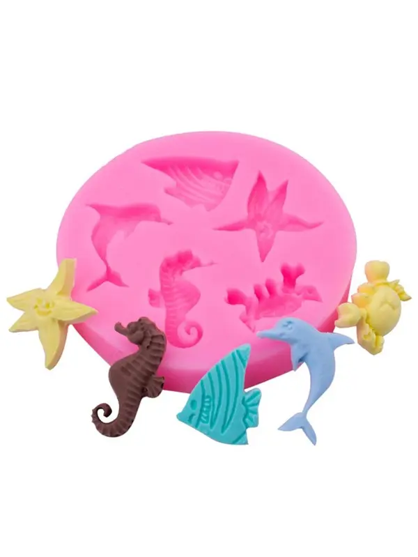 Sea Horse & Starfish Design Candy fondant Mold