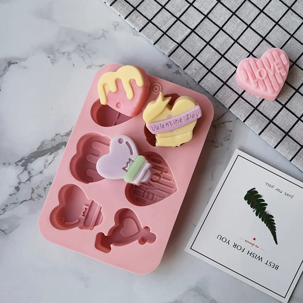 Silicone Chocolate Mold-Heart-Shaped Cake,Chocolate,soap,candle Making Mould