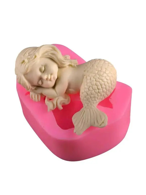 3D sleeping Mermaid Design DIY Silicone Mould