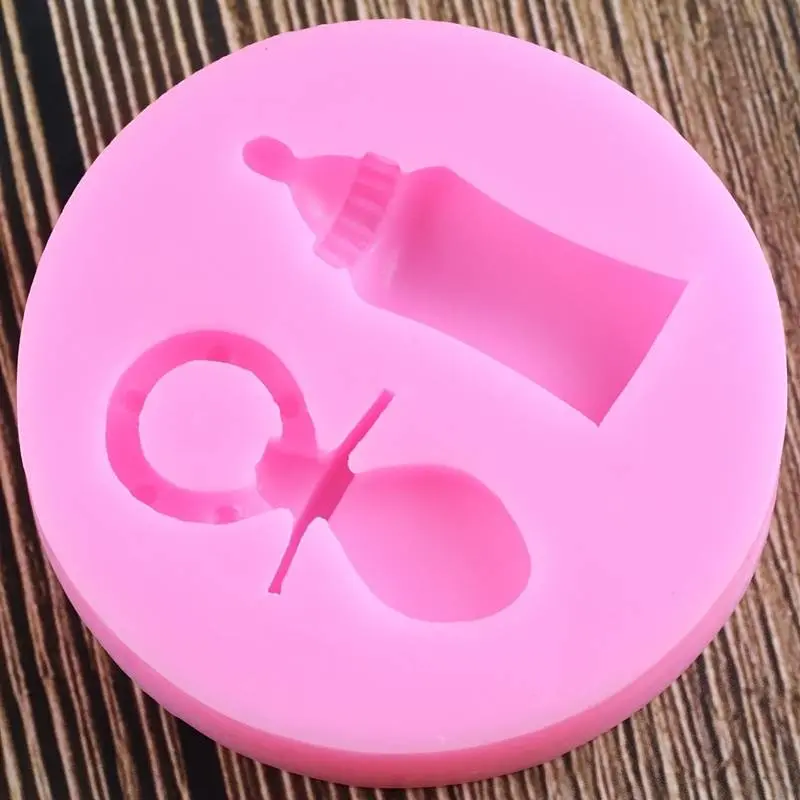 3D Fondant Cake Silicone Mould Candy Baby Bottle Silicone Fondant Mould Cake Decorating Baking Mold