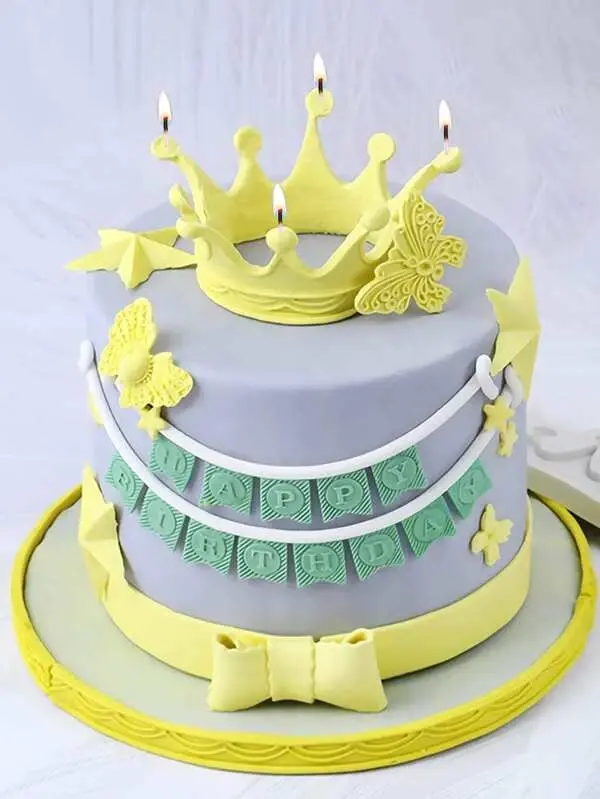 3D Crown Design Marzipan Silicone Mould