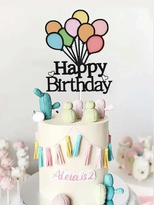 Balloon theme Cake Topper