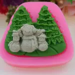Christmas tree snowman theme silicone mould