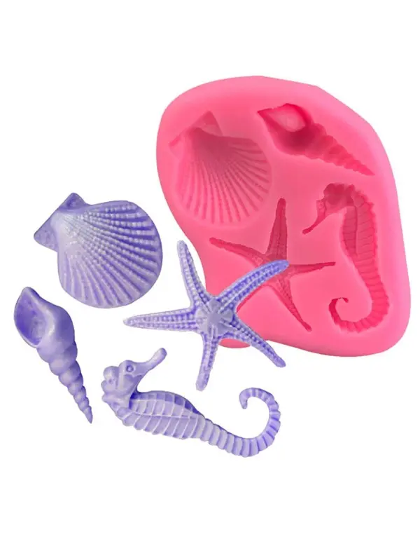 Starfish & Shell Silicone fondant Mold