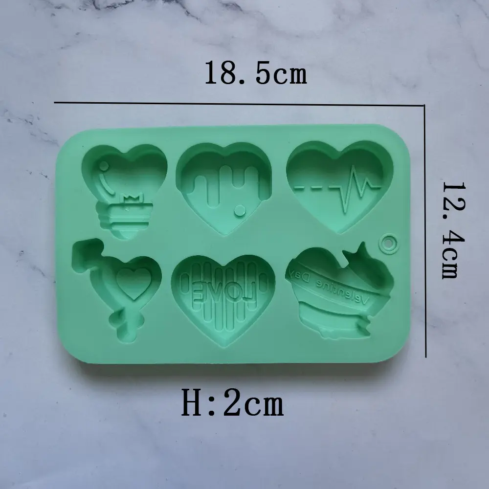 Silicone Chocolate Mold-Heart-Shaped Cake,Chocolate,soap,candle Making Mould