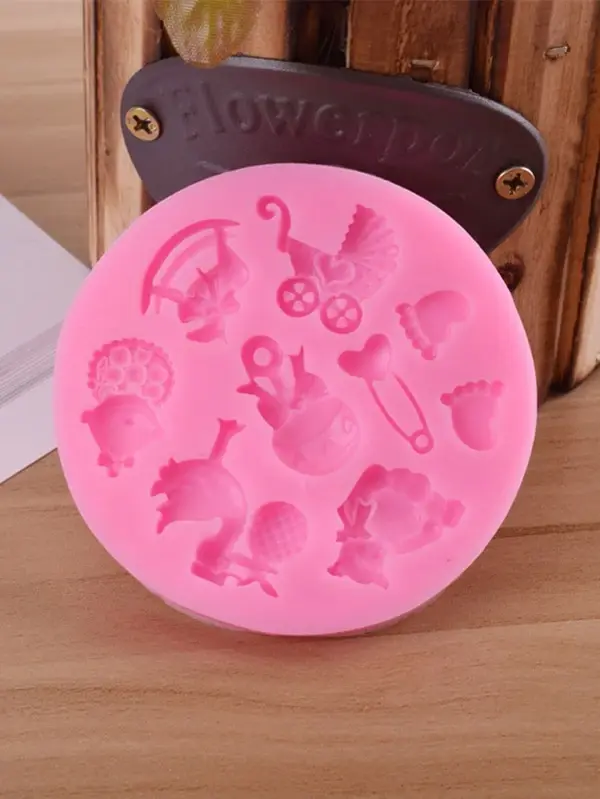 Baby shower theme silicone Fondant mould