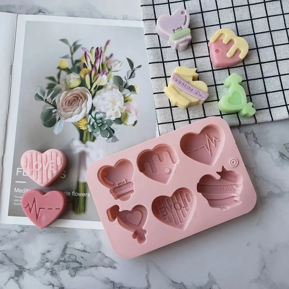 Silicone Chocolate Mold-Heart-Shaped Cake,Chocolate,soap,candle Making Mould