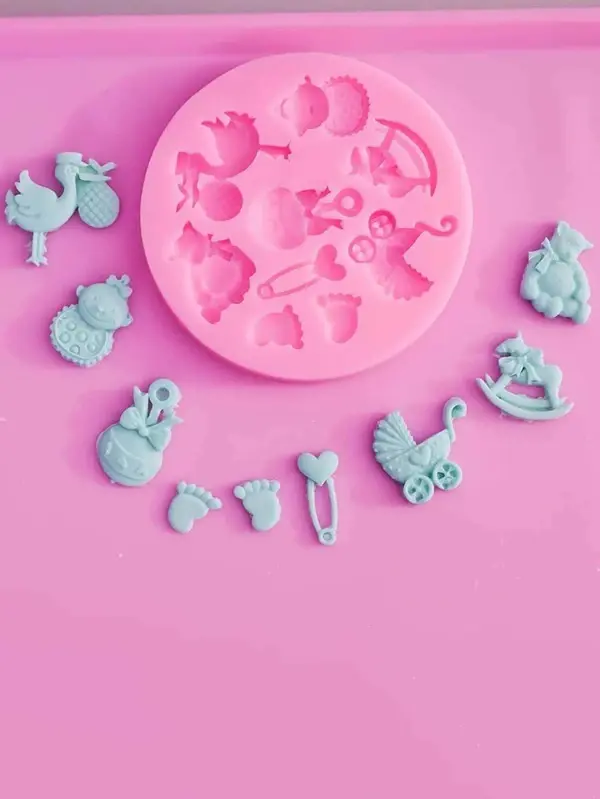 Baby shower theme silicone Fondant mould