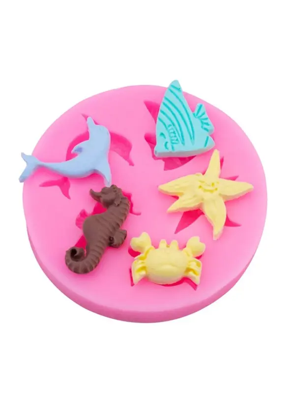 Sea Horse & Starfish Design Candy fondant Mold