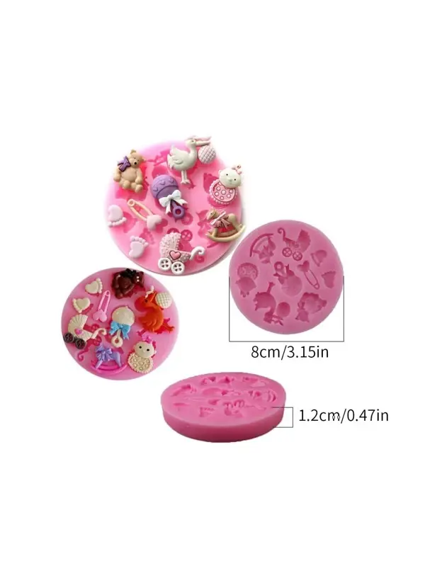 Baby shower theme silicone Fondant mould