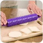 Purple rose flower shape Fondant Embossed Sugarcraft Rolling Pin for cake bread DIY Decorating Mold Gum Paste Tool