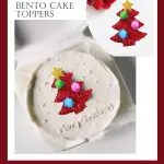 1 pcs red christmas tree cake topper