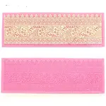 Detailed Floral Lace Silicone Border Mould