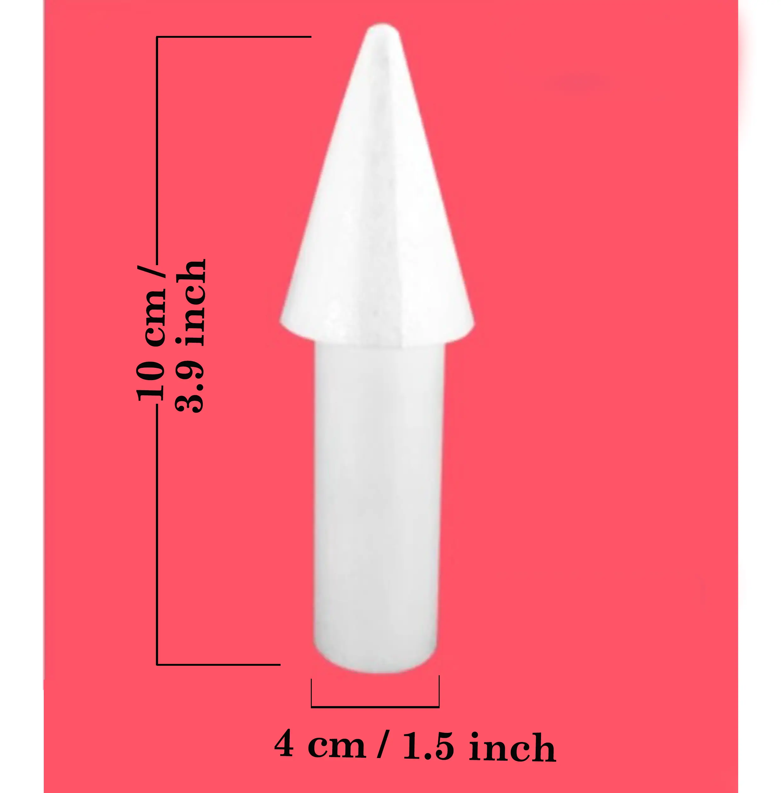 Castle Pillar Foam Square Cake Dummy ( Height 10cm diameter 4 cm)